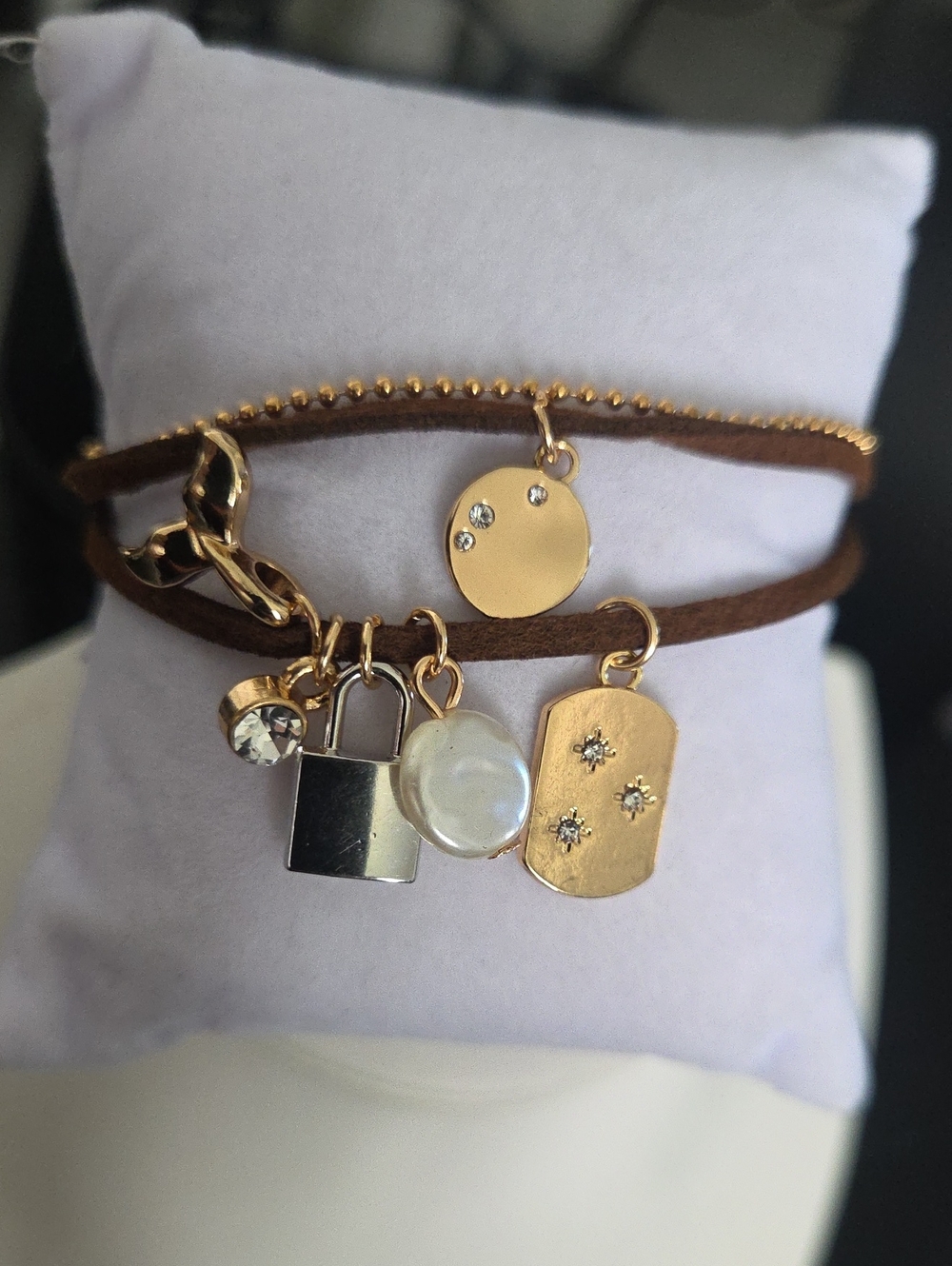 Paparazzi Serendipitous Suede Brown Bracelet NWT